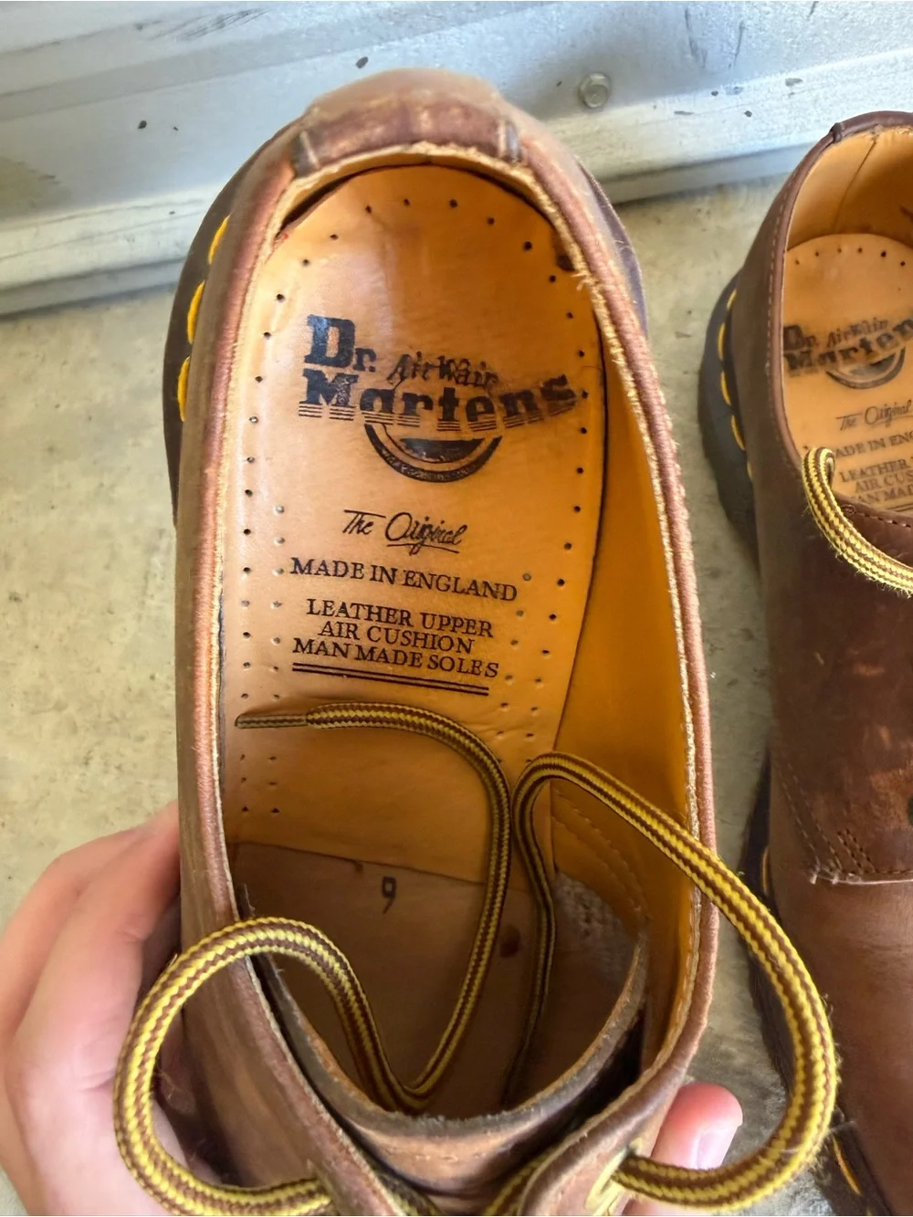 Vintage Dr. Martens Brown Leather 3-Eye Boat Shoe - With Original Box and Papers